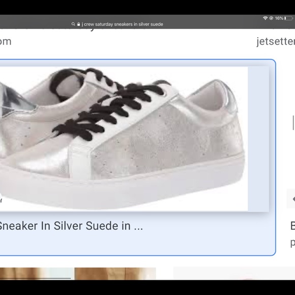 J. Crew Shoes - Jcrew Saturday silver suede sneaker new  6